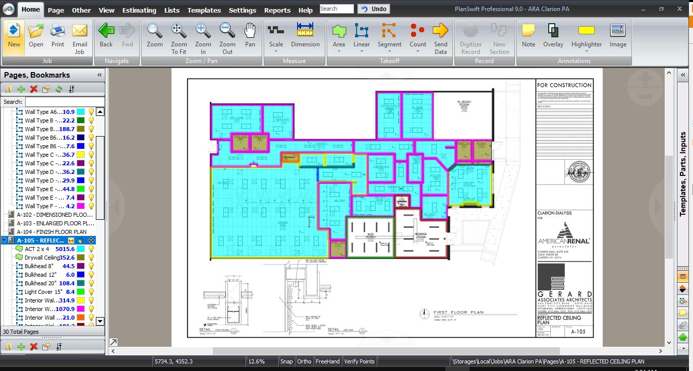 Interior Renovation Takeoff and BOQ