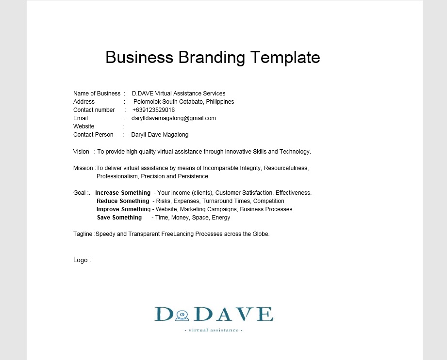 D.Dave Branding Template